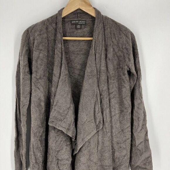 Barefoot Dreams Sweater Size Small Medium Gray Calypso CozyChic Wrap Cardigan - Picture 2 of 7
